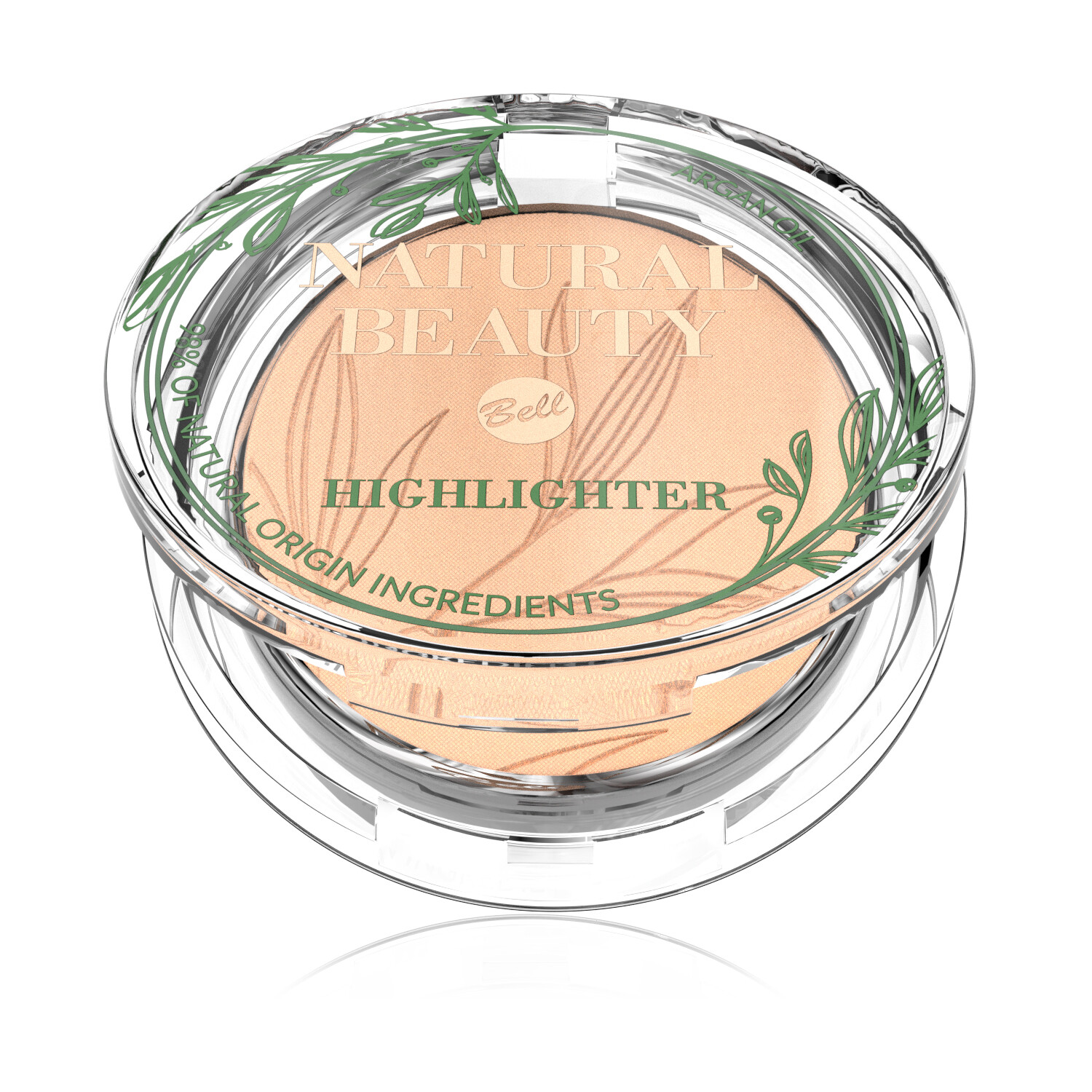 Švytinti pudra su argano aliejumi  Highlighter Natural Beauty Bell, 6 g