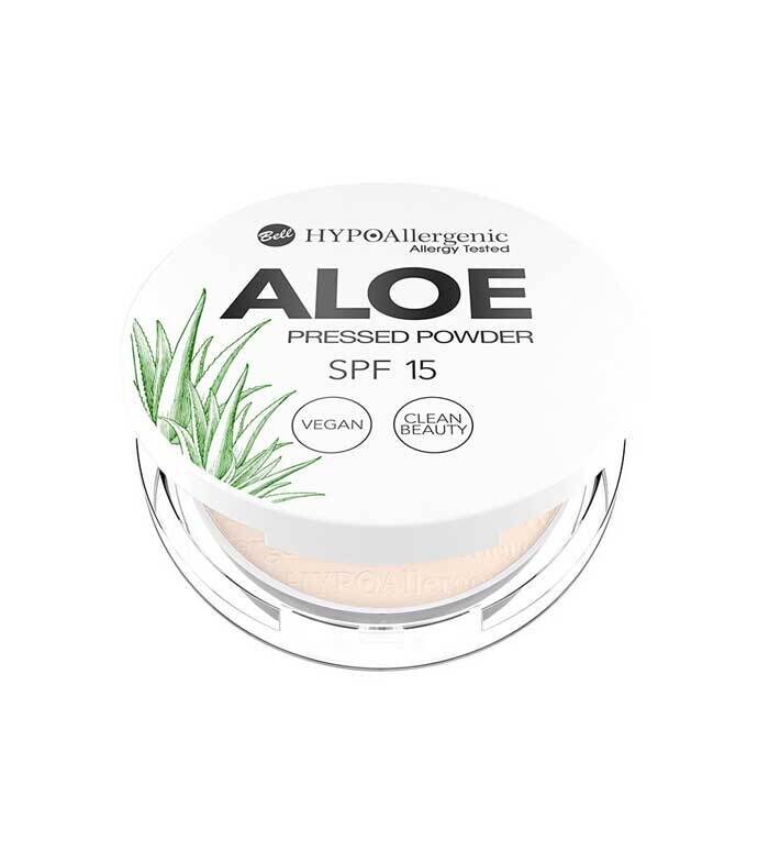 Hipoalerginė matinė apsauginė veido pudra su SPF 15