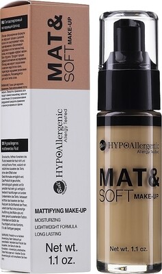 Kremas pudra HYPOAllergenic Mat&Soft Make-up, 04 Golden Beige, 30g