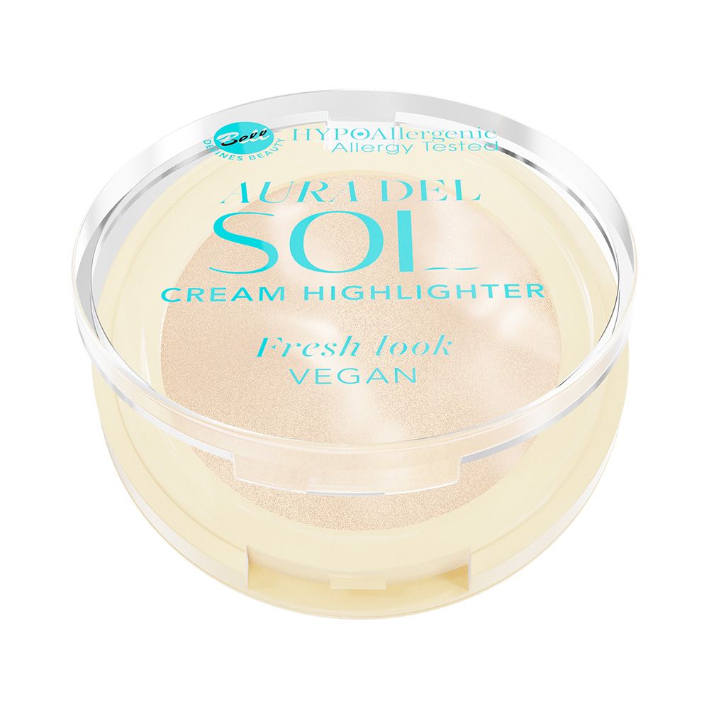 Hipoalerginė kreminė spindesio suteikianti priemonė(highlighteris) Aura Del Sol