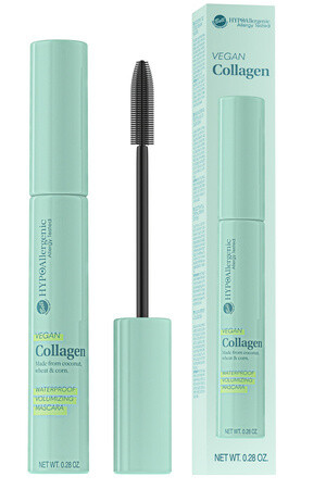 Apimtį didinantis vandeniui atsparus blakstienų tušas VEGAN COLLAGEN Waterproof Volumizing Mascara
