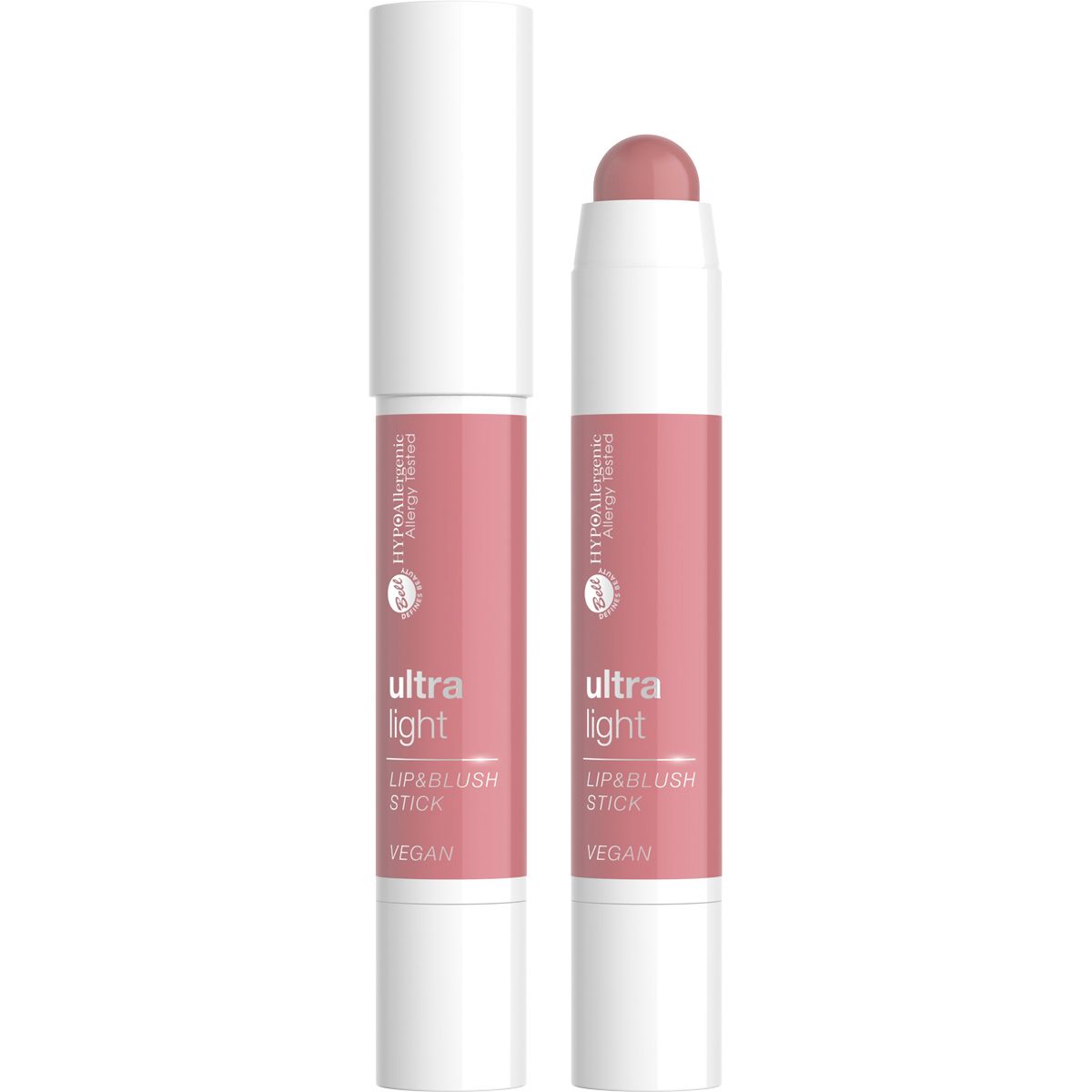 Hipoalerginiai skaistalai skruostams ir lūpoms Bell  Ultra Light Lip &amp; Blush Stick , 3,8g