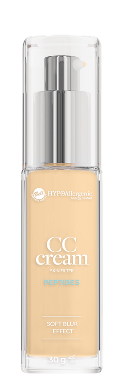 Hipoalerginis CC kremas Bell su odos išvaizdą glotninančiu efektu, 30g