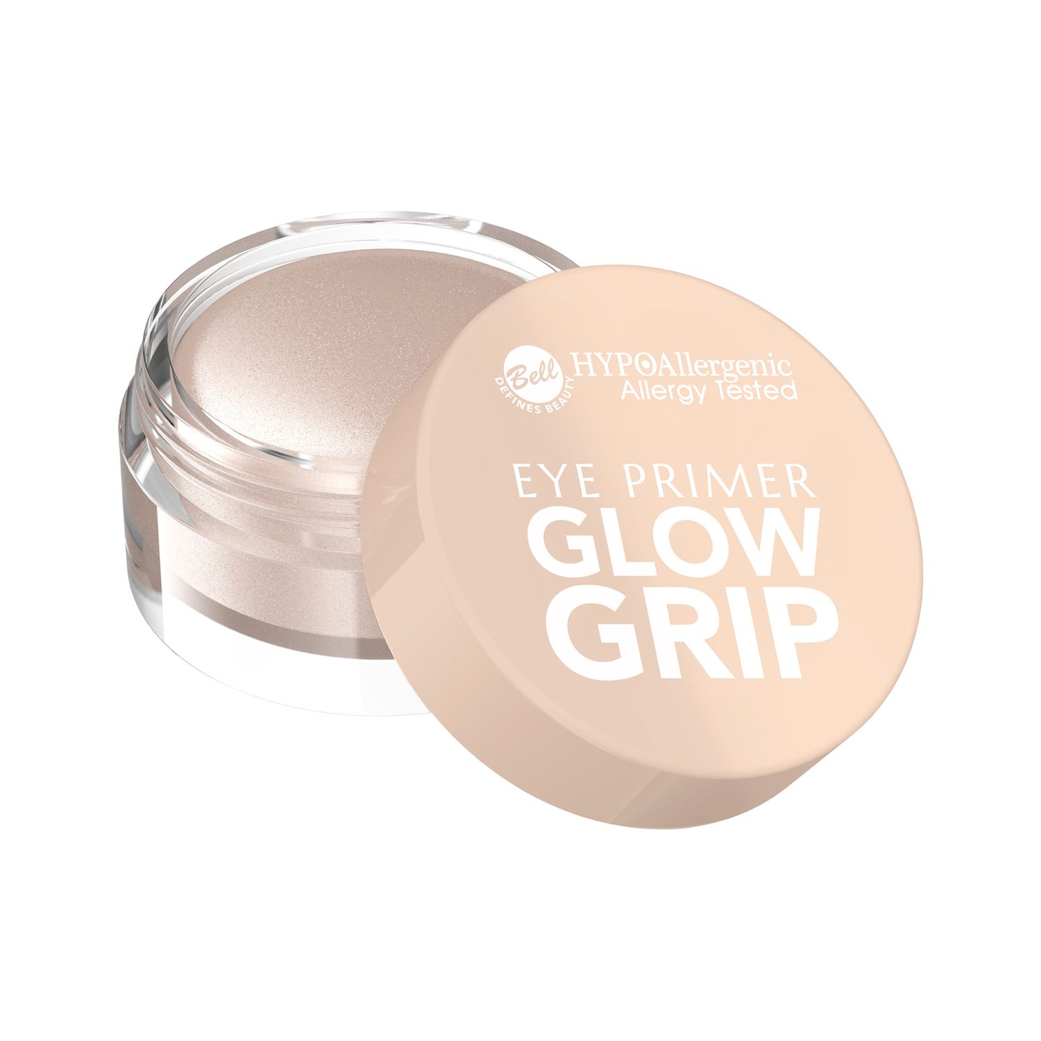 Fiksuojamoji akių šešėlių bazė su švytėjimo efektu Bell Hypoallergenic, 5g.