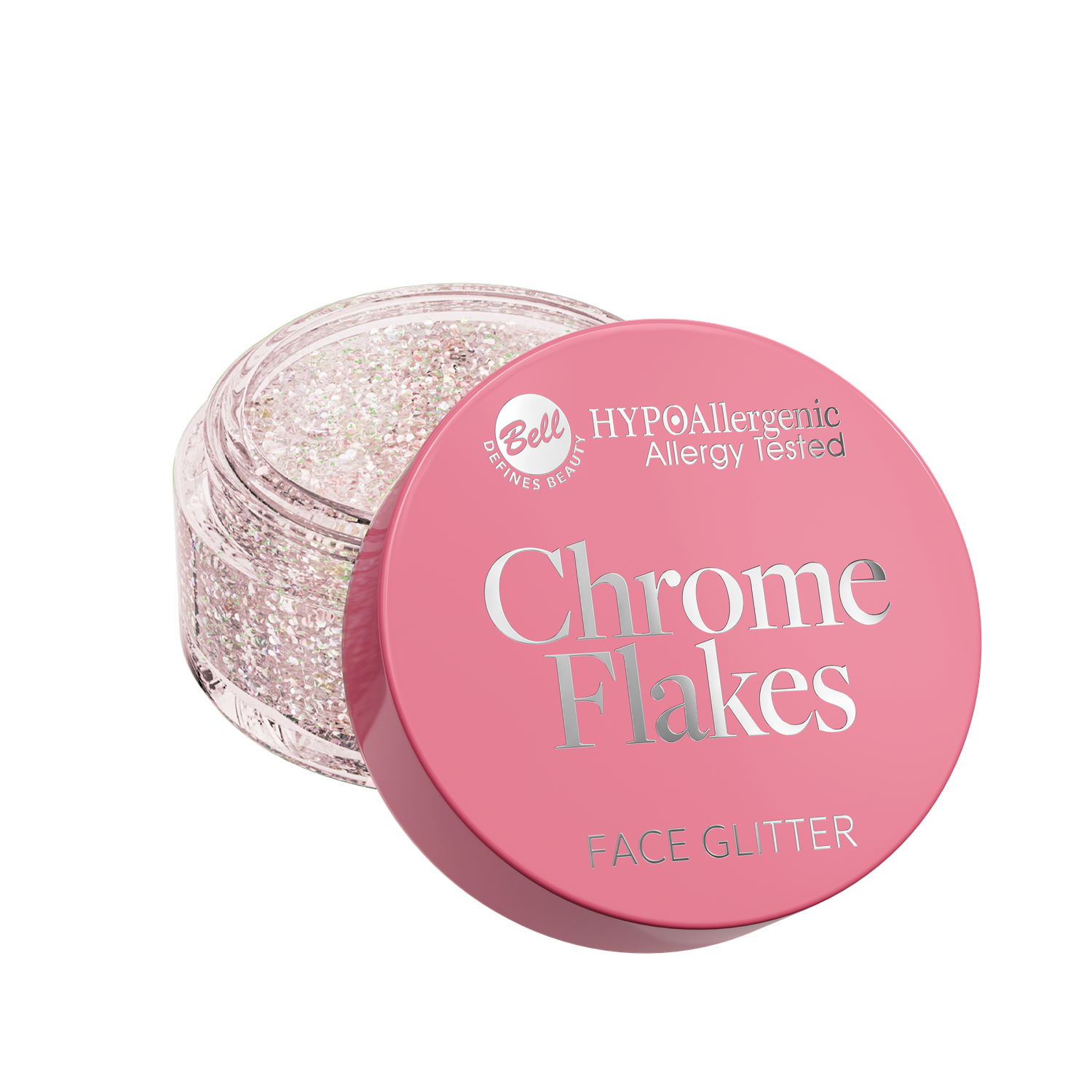 Dekoratyviniai blizgučiai veidui (chromo efekto) Bell Hypoallergenic, 5g.