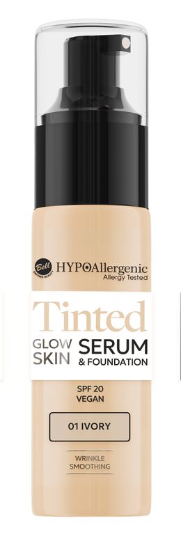 Hipoalerginis makiažo pagrindas-serumas  Glow Skin Tinted&amp;Foundation Bell SPF20 , 24g