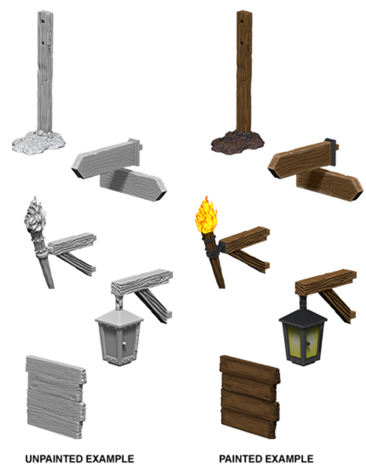WizKids Deep Cuts Unpainted Miniatures: Signs &amp; Lights