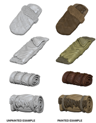 WizKids Deep Cuts Unpainted Miniatures: Bedrolls