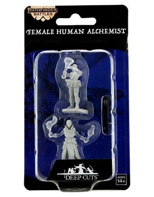 Pathfinder Deep Cuts Unpainted Miniatures: Human Female Alchemist 