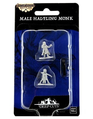 Pathfinder Deep Cuts Unpainted Miniatures: Halfing Male Monk 