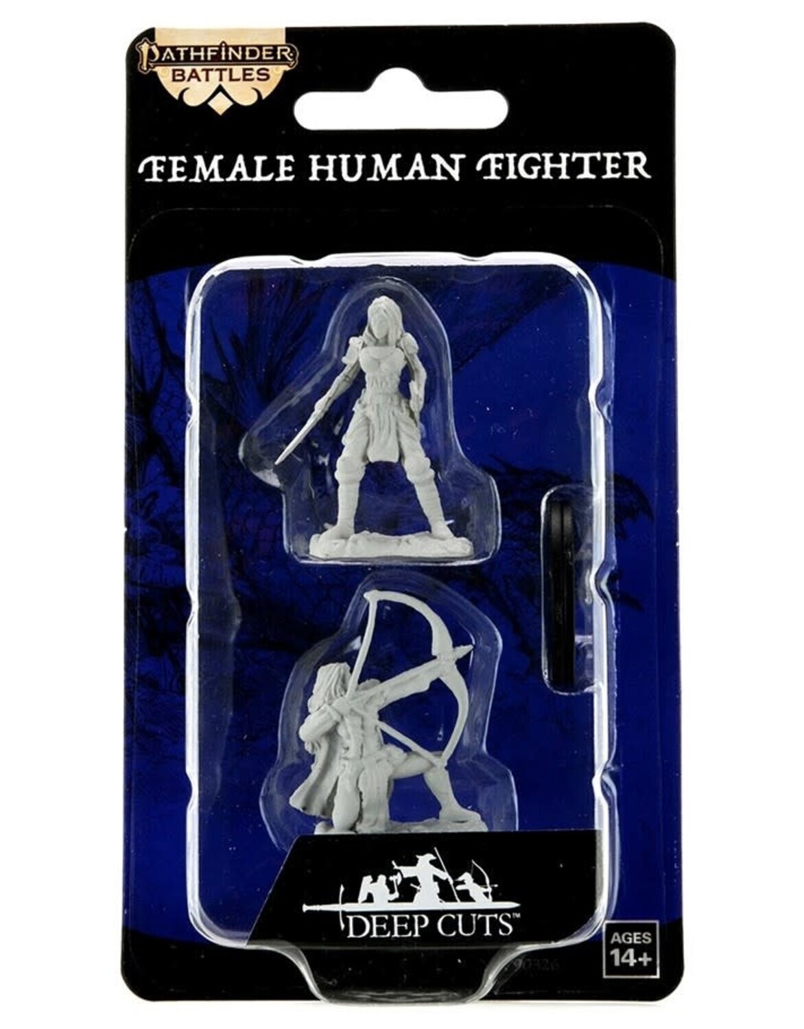 Pathfinder Deep Cuts Unpainted Miniatures: Human Female Fighter 