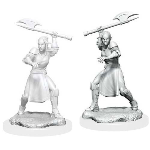 Critical Role Unpainted Miniatures: Half-Elf Echo Knight and Echo Female