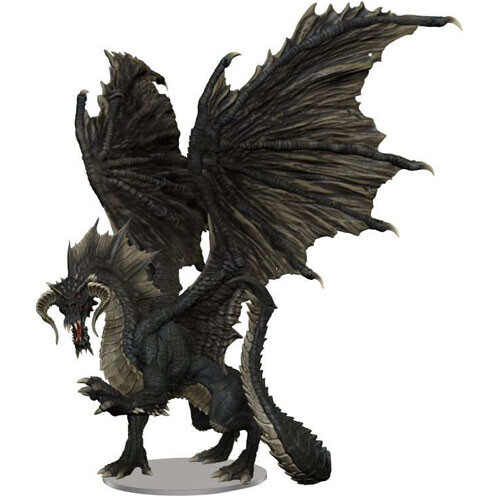Dungeons & Dragons: Icons of the Realms Adult Black Dragon Premium Figure