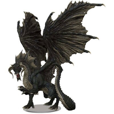 Dungeons &amp; Dragons: Icons of the Realms Adult Black Dragon Premium Figure