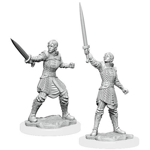 Critical Role Unpainted Miniatures: Human Dwendalian Empire Fighter Female