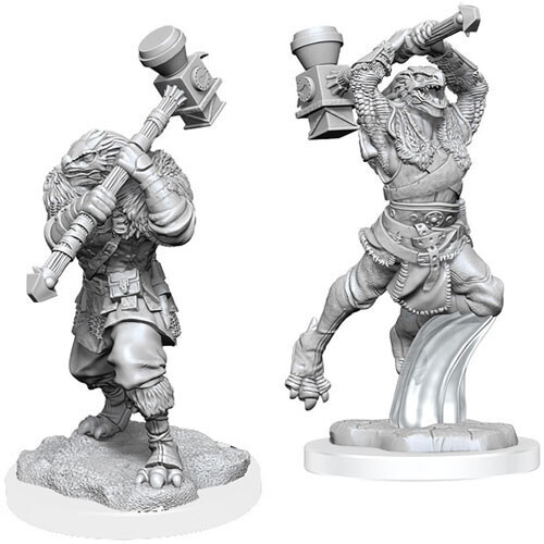 Critical Role Unpainted Miniatures: Ravenite Half-Dragon Barbarian Female