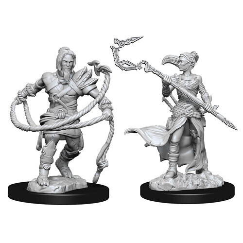 Magic the Gathering Unpainted Miniatures: Stoneforge Mystic & Kor Hookmaster (Fighter,Rogue,Wizard)