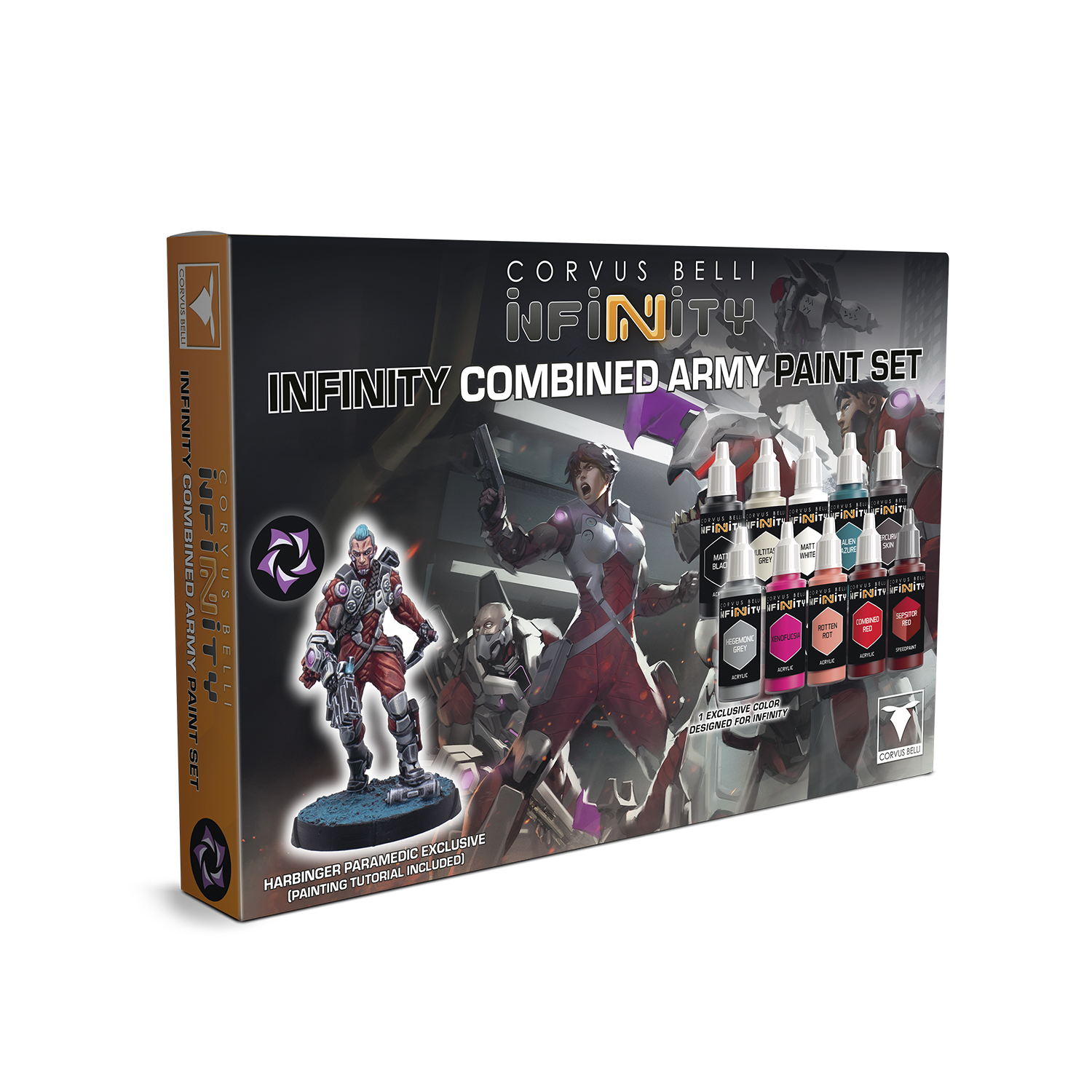 Preorder 11/30 Infinity Combined Army Paint Set Harbinger Paramedic exclusive