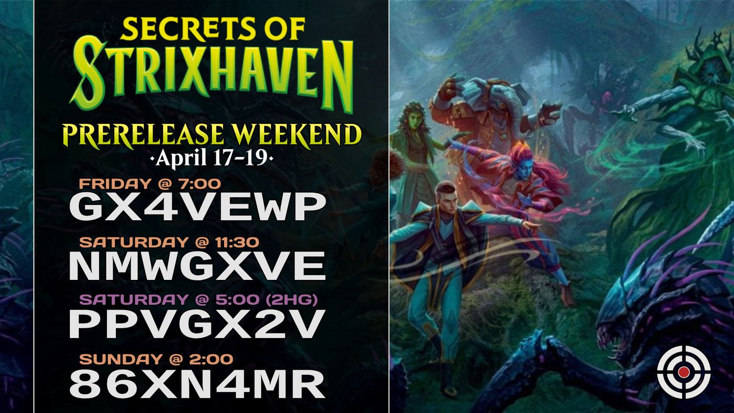 MTG: Secrets of Strixhaven Prerelease Entry