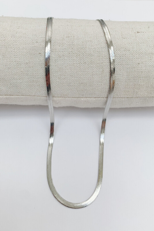 Snake Necklace 3 mm Silver