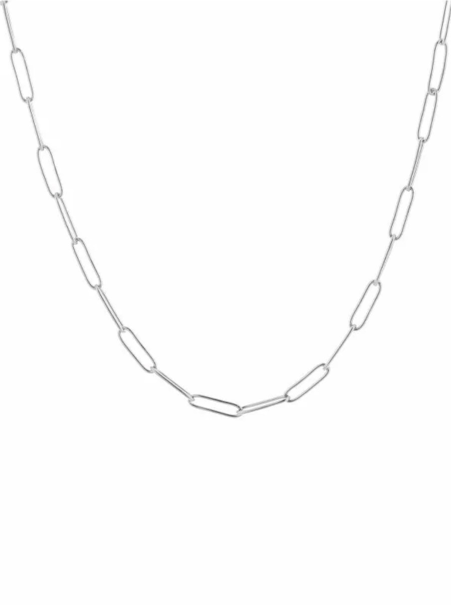 Poppy Chain Necklace Silver