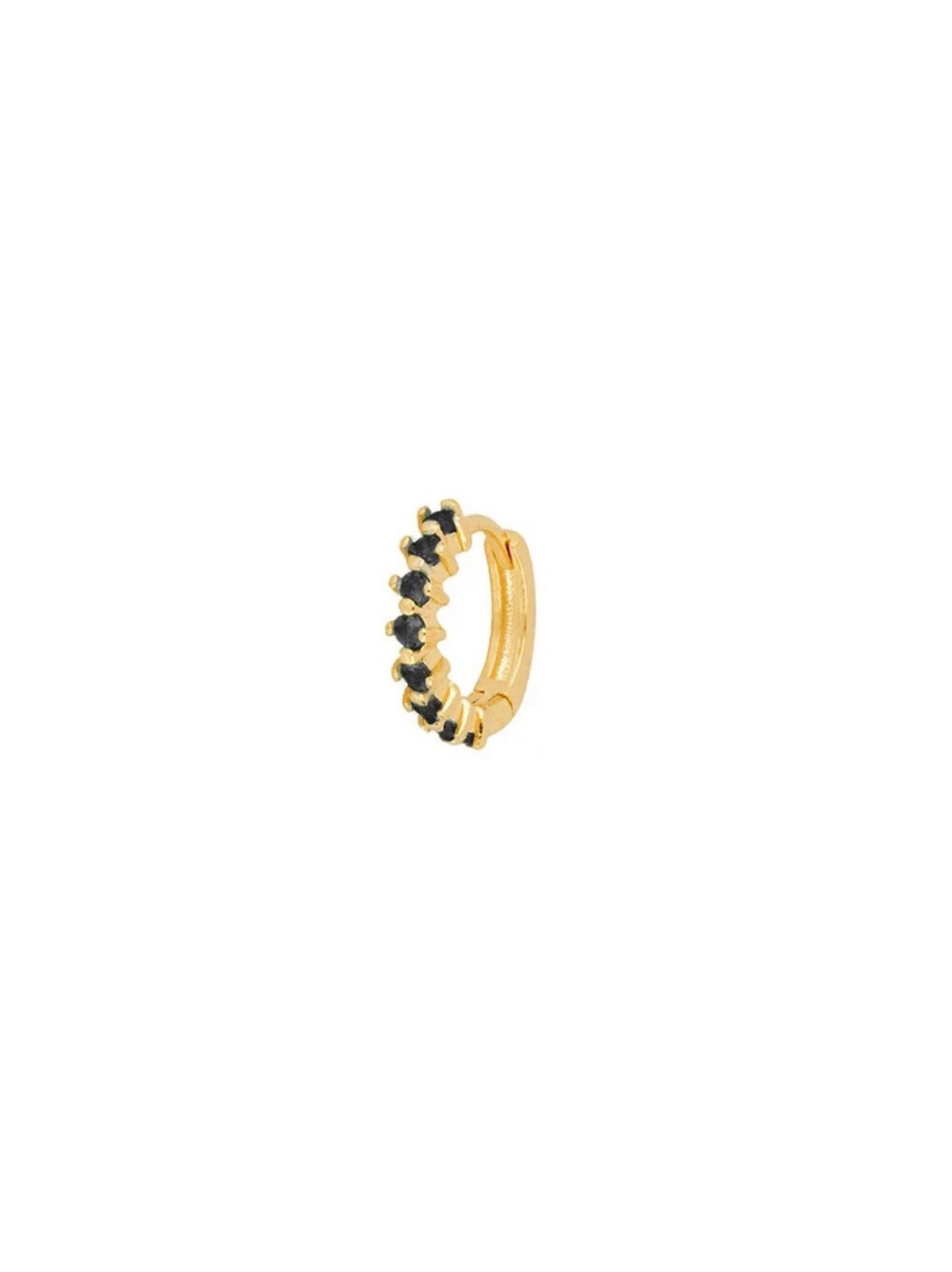 Romantic Hoop Black S925