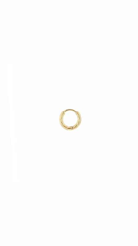 Basic Twist Hoop 10 mm Gold