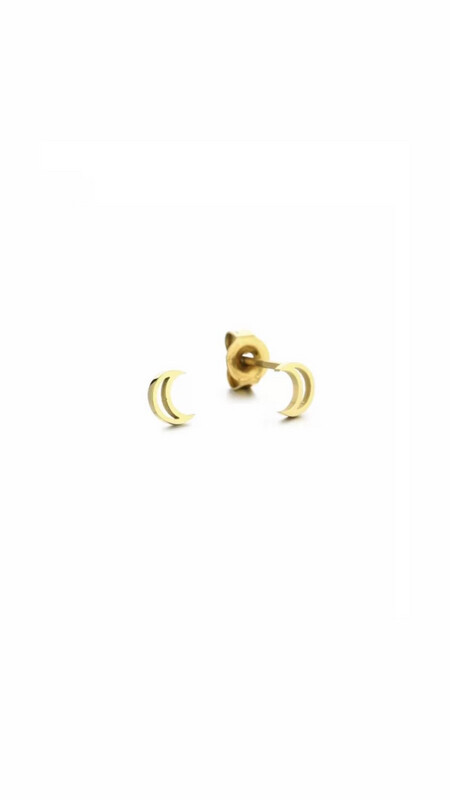 Open Moon Stud Gold