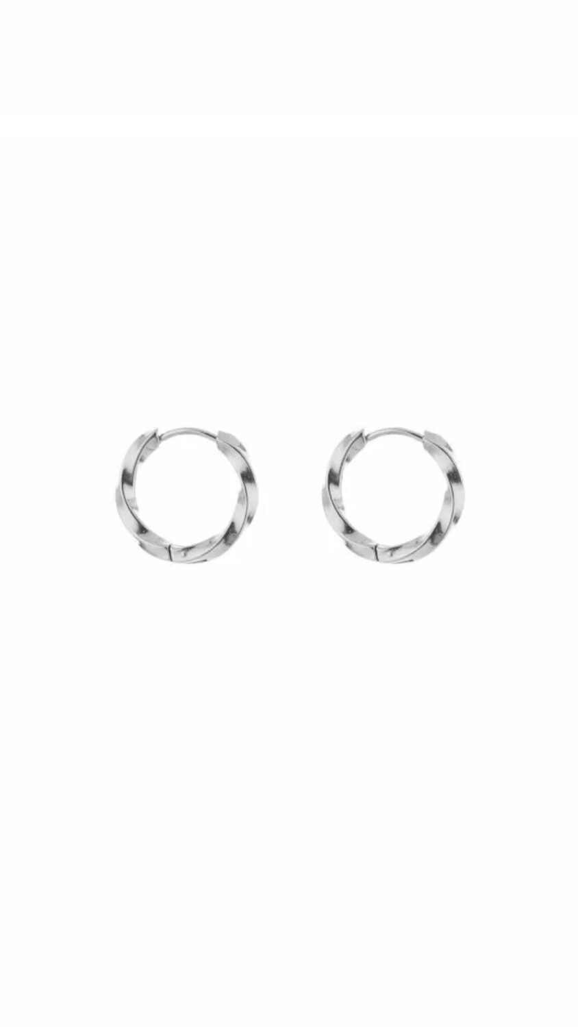 Twist Earring 16 mm Silver