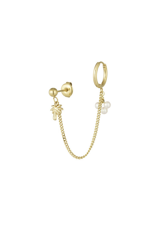 Palm Pearl Double Earring