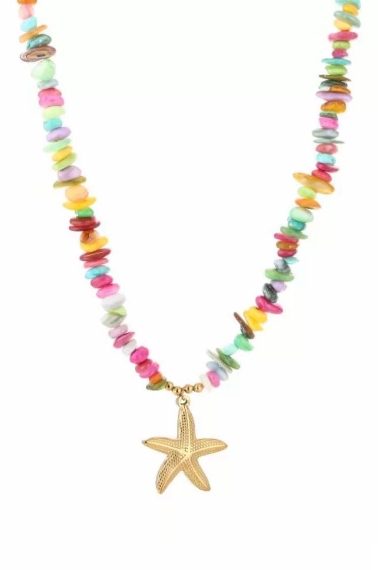 Colorful Sea star Necklace