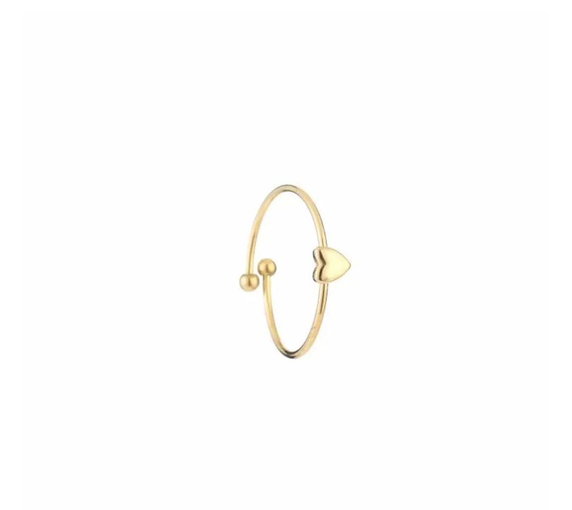 Fijne hartjes ring one size