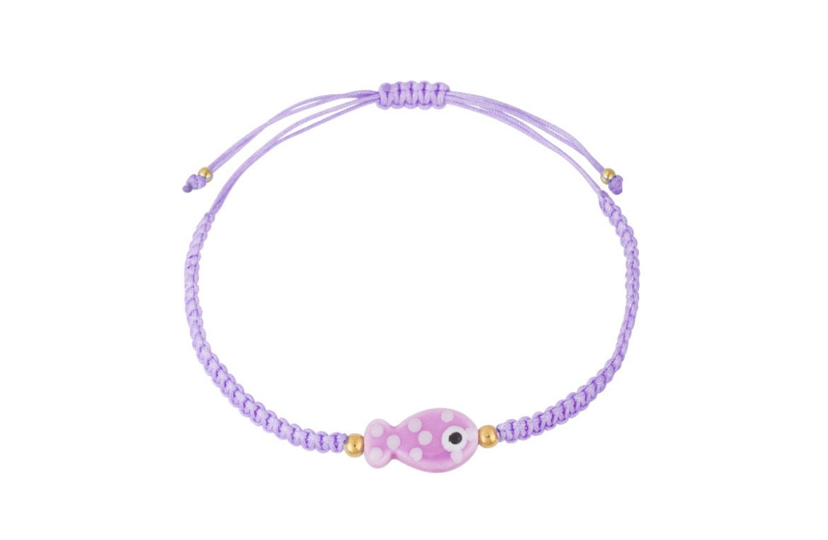 Fish bracelet lilac