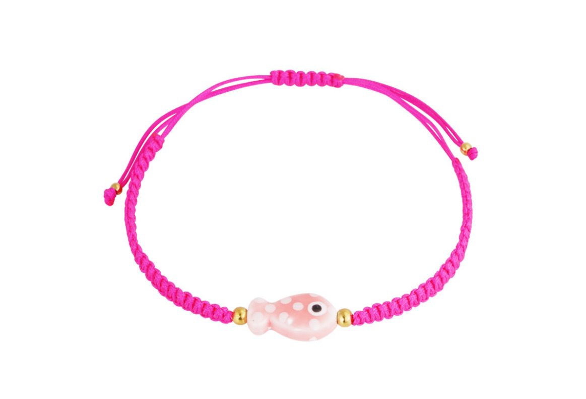 Fish bracelet pink