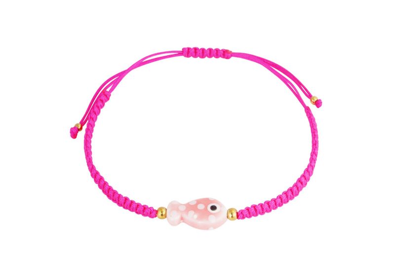 Fish bracelet pink