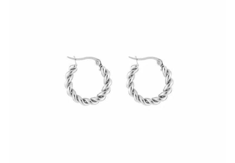 Twist Earring Silver 2 cm