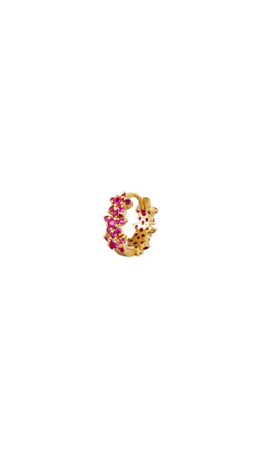 Flower Hoop Pink Gold