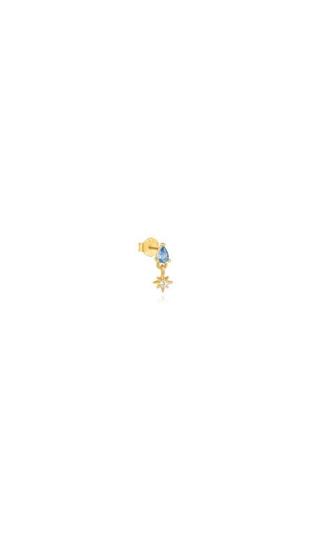 Blue star stud gold
