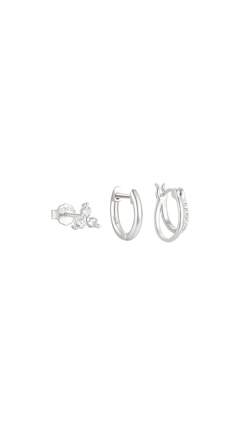 Set van 3 Silver