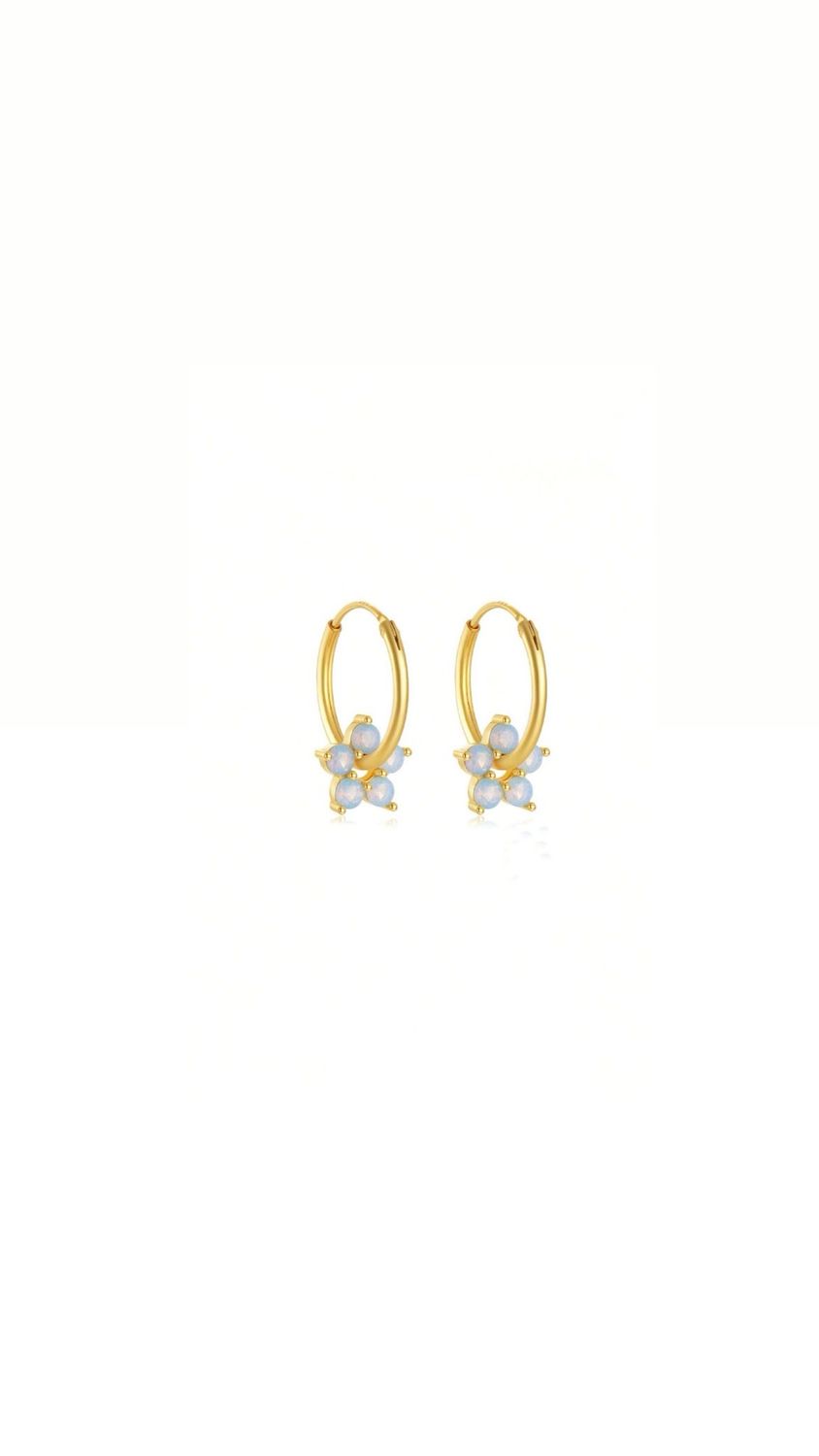 Blue flower hoops