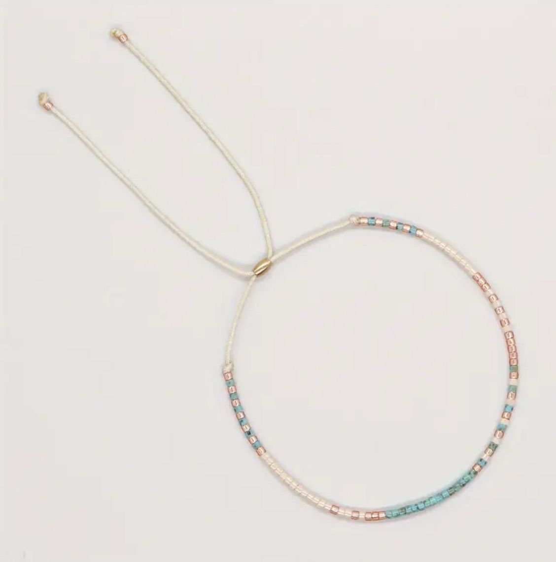 Delica mint bracelet