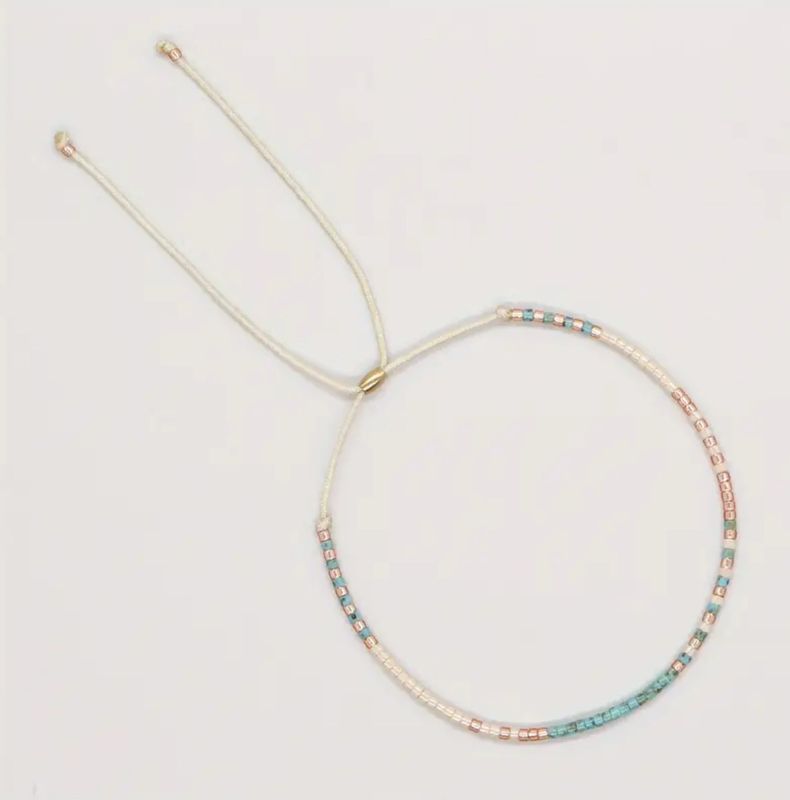 Delica mint bracelet