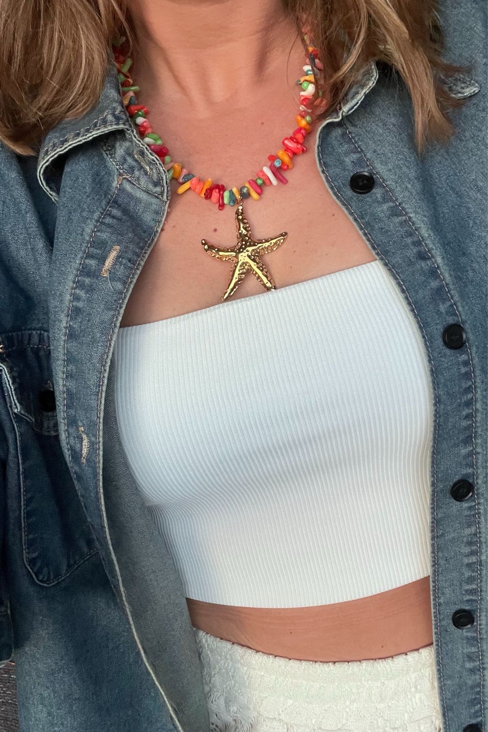 Big seastar Colorful Necklace