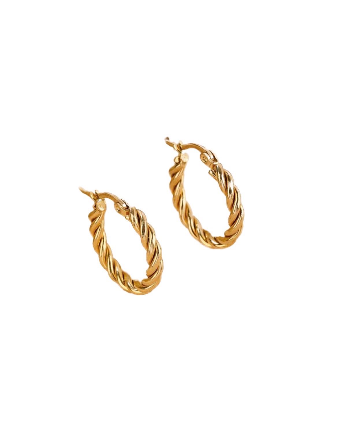 Twist hoops gold