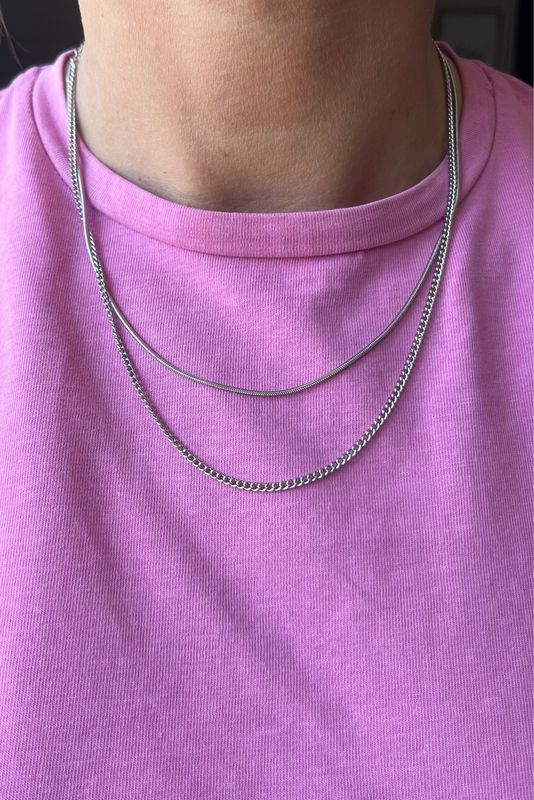 Dubbele halsketting Silver