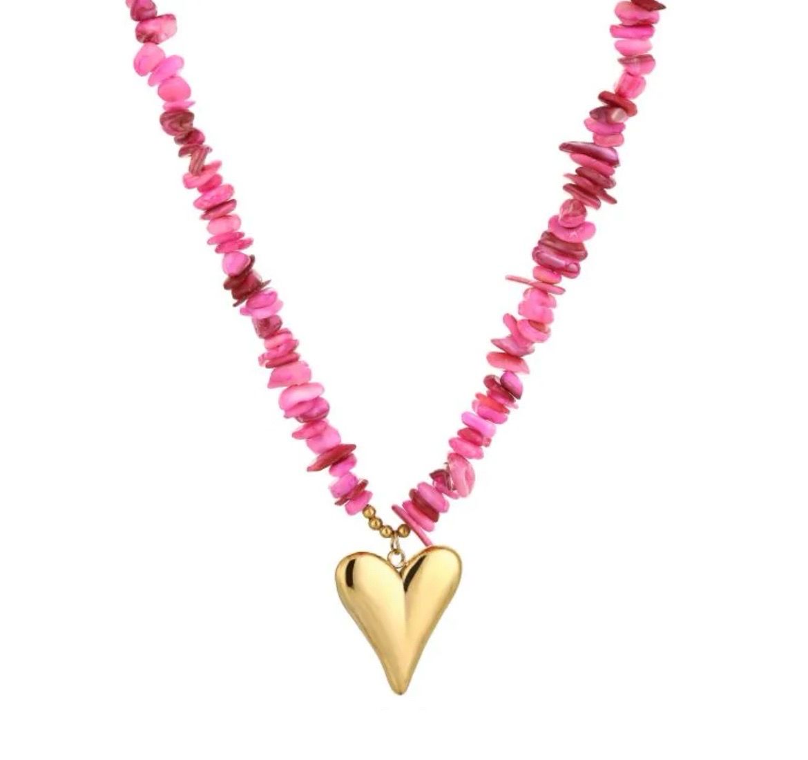 Heart Necklace pink