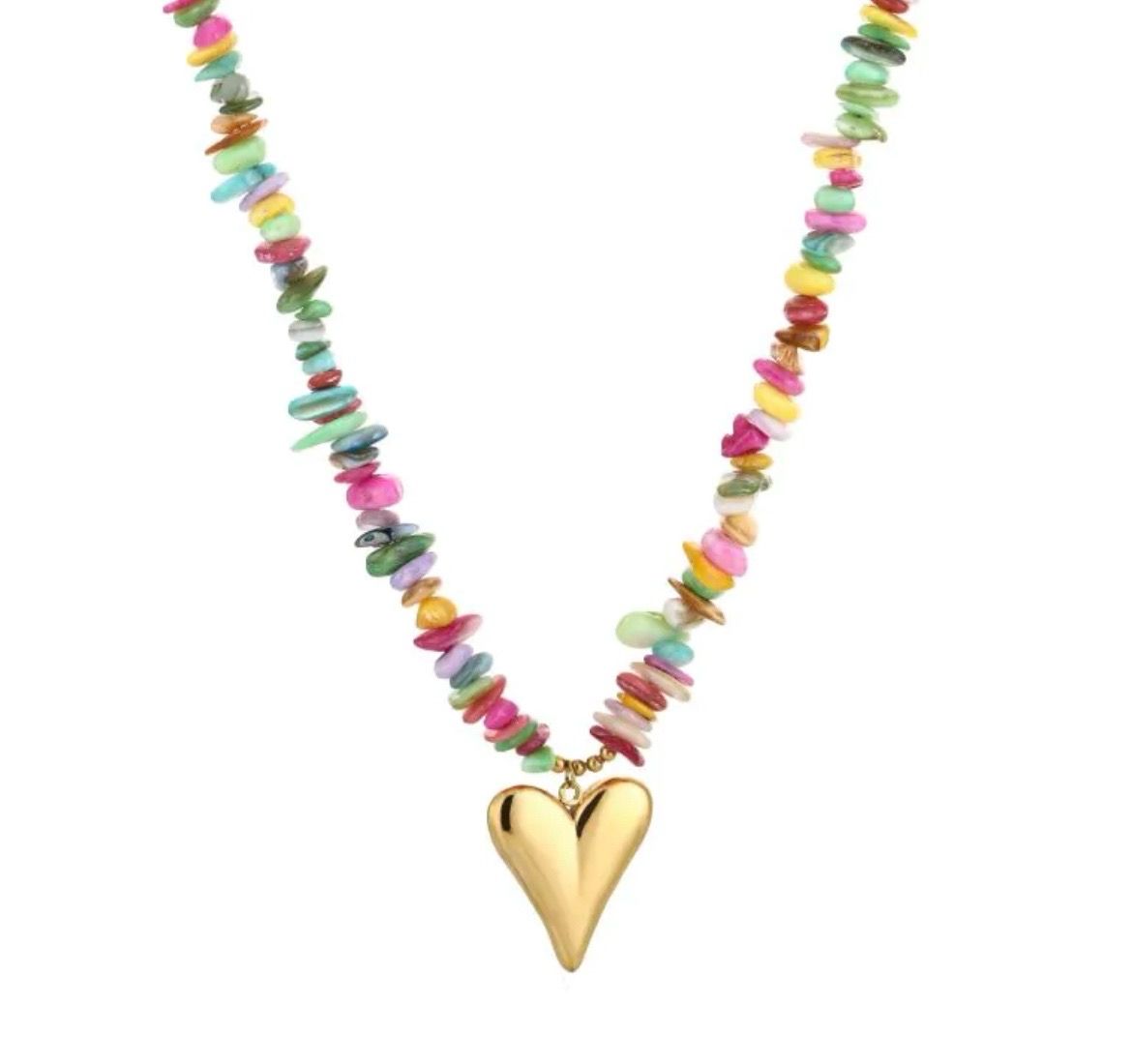 Heart Necklace Multicolor