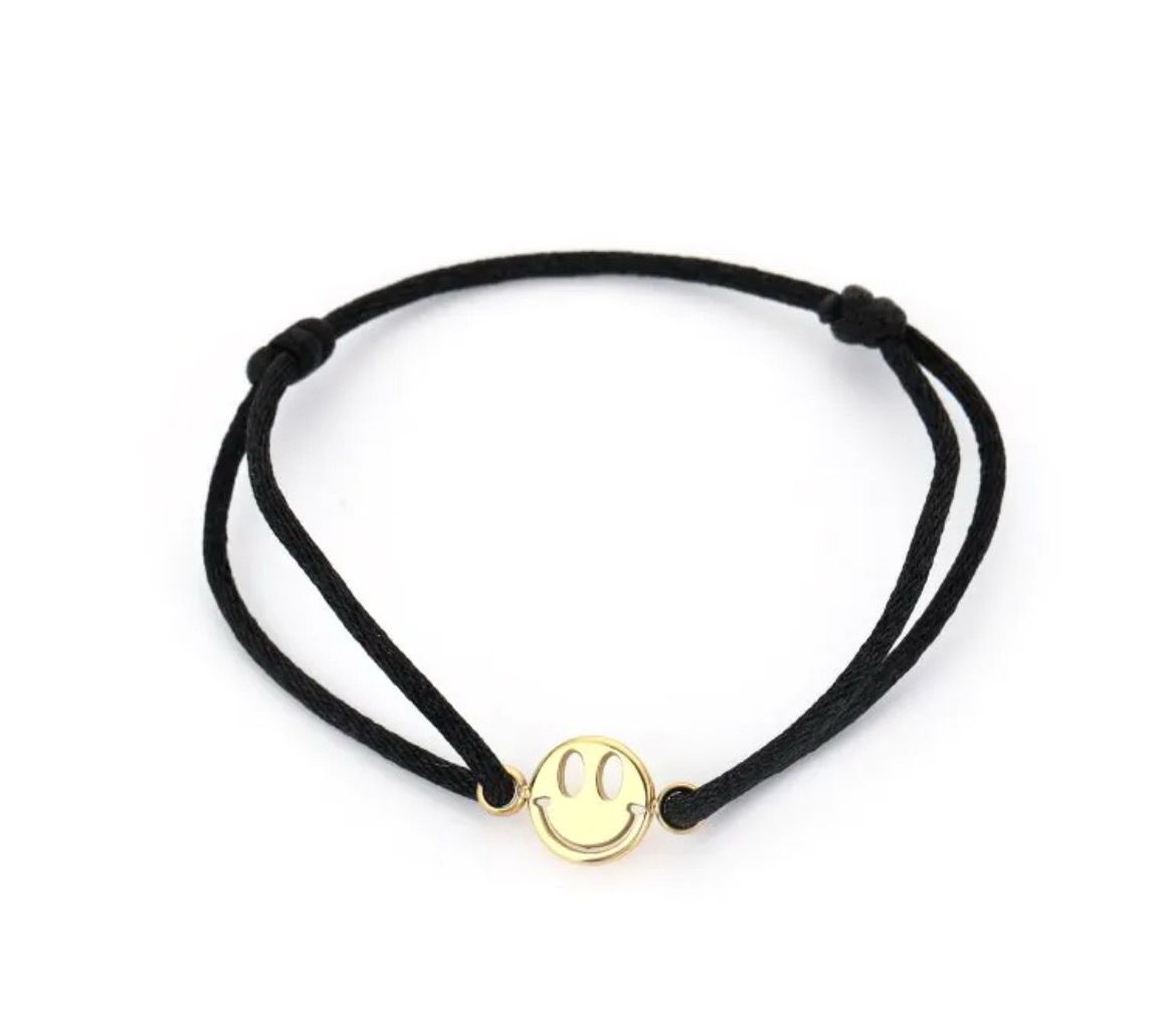 Smiley Bracelet zwart