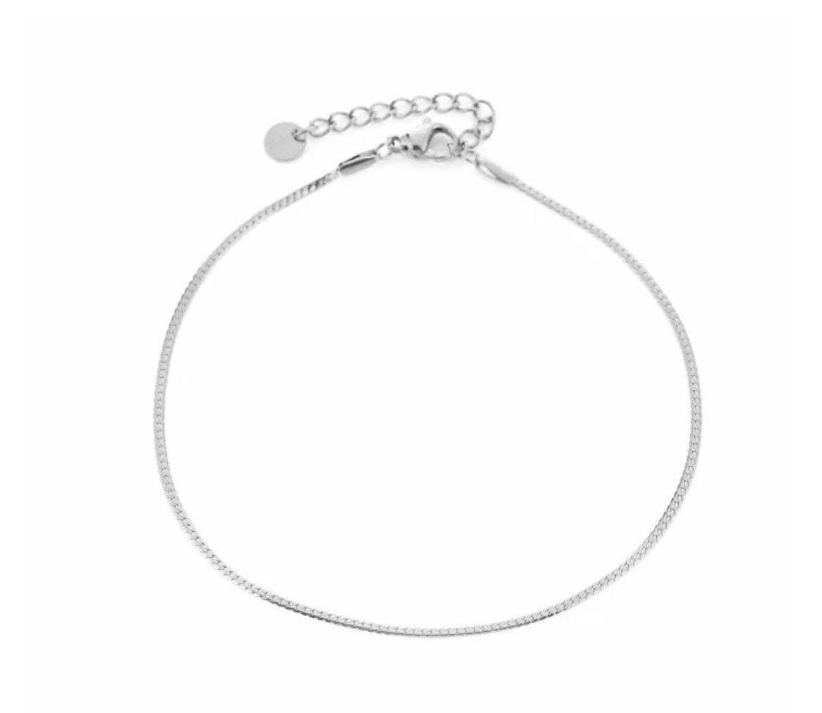 Enkelbandje fijn zilver