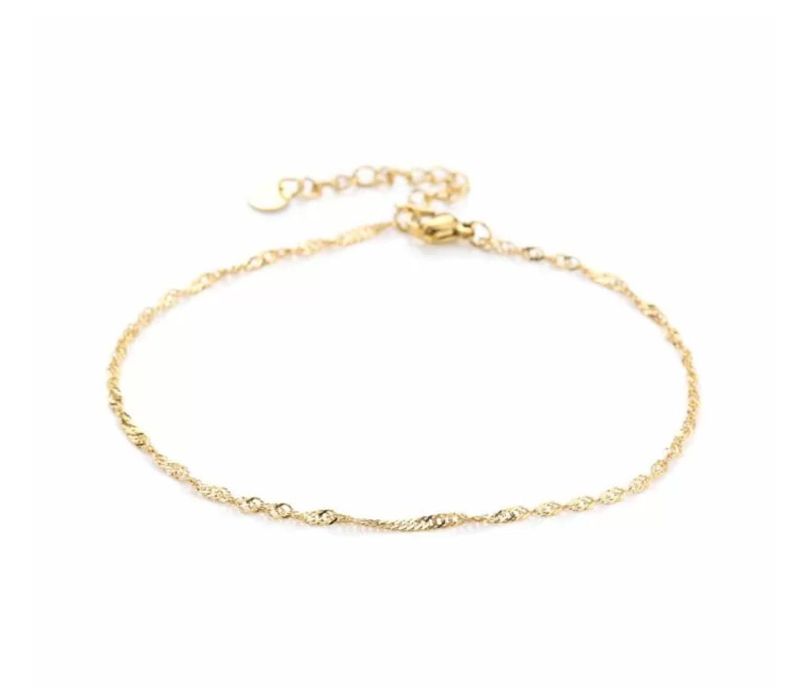 Fijn rvs enkelbandje